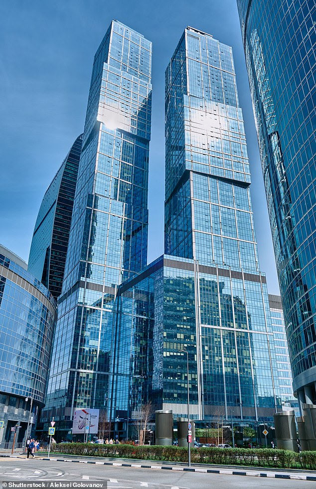 Assad's extended family has reportedly purchased at least 18 luxury apartments in the City of Capitals complex (pictured), located in Moscow's glittering skyscraper district