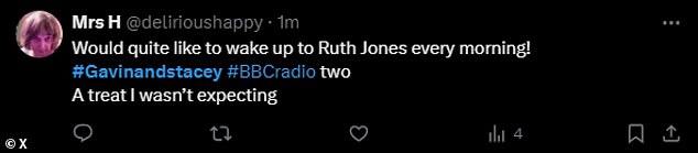 Gavin and Stacey fans were clearly loving the cast's radio work as they rushed to X, formerly known as Twitter, to share their joy at hearing the actors on air in the morning.