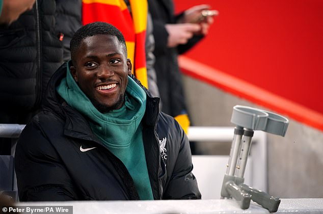 Konate is currently sidelined after suffering an injury during Liverpool's win over Real Madrid