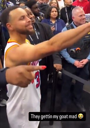 Curry raged after the fan grabbed shoes to give to a young boy in the crowd