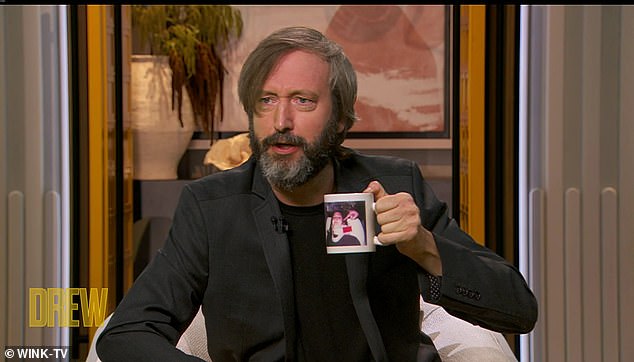 'I found this mug in my garage a few years ago and I actually kept it because I thought maybe one day I would be on your TV show and it would be fun to take a sip from your mug, Tom said.