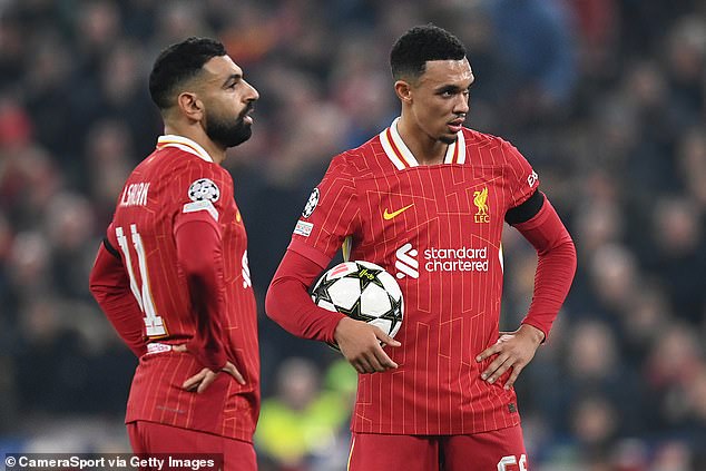 Mohamed Salah (left) is in a similar boat to Alexander-Arnold, as is captain Virgil van Dijk