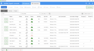 The SetMe Expert Console to access the remote desktop.