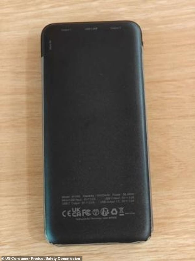 In four cases, this exploding power bank, a Charmast model W1056 (above), even directly injured customers and caused 