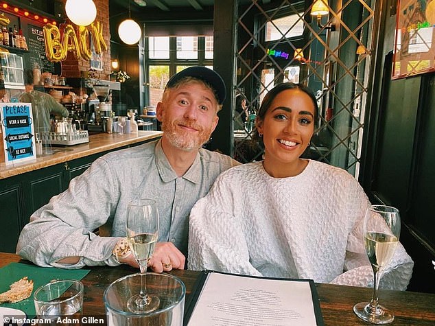 Adam and partner Laila Zaidi have been together since meeting on the show in 2018 (pictured on his Instagram in May 2021)