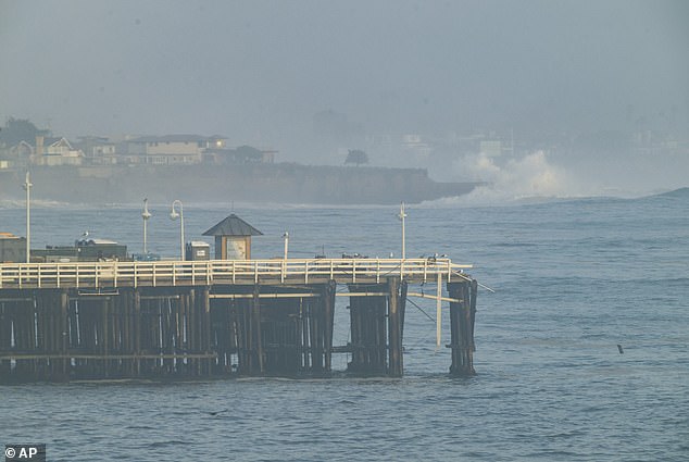 About 50 meters of the end of the quay collapsed during the enormous storm surge