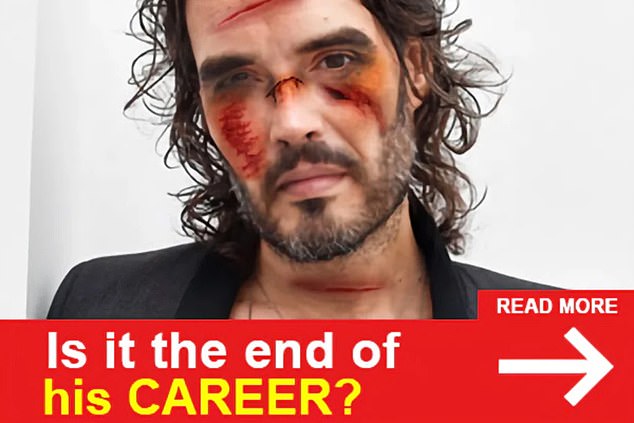 Similar scams involving Virgin founder Richard Branson and former comedian Russell Brand include the tempting caption: 'is this the end of his career?'