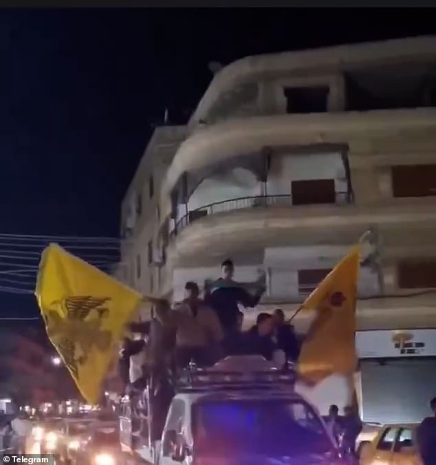 Hundreds gathered in Damascus last night for the protests