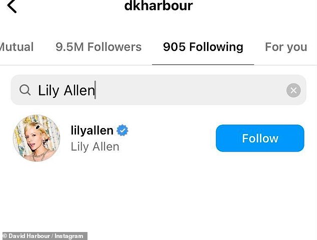 Lily confused fans after she unfollowed her husband David on Instagram, but he still follows her