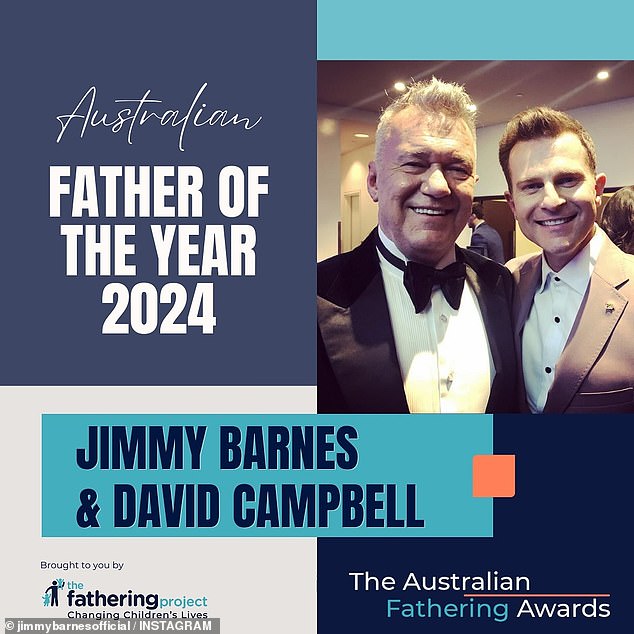 Barnes and Campbell were named joint Fathers of the Year by advocacy group The Fathering Project in August