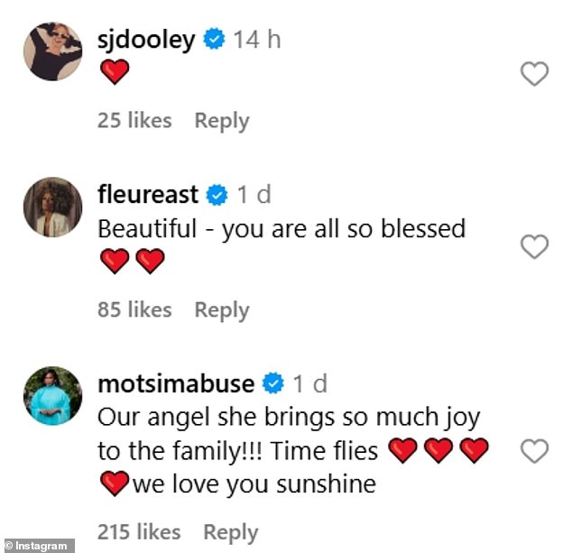 Stacey Dooley, Fleur East and Motsi all sent their well wishes to Oti