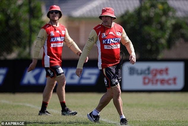 He revealed coach Kristian Woolf (right) has implemented a grueling training regime after taking over from Wayne Bennett