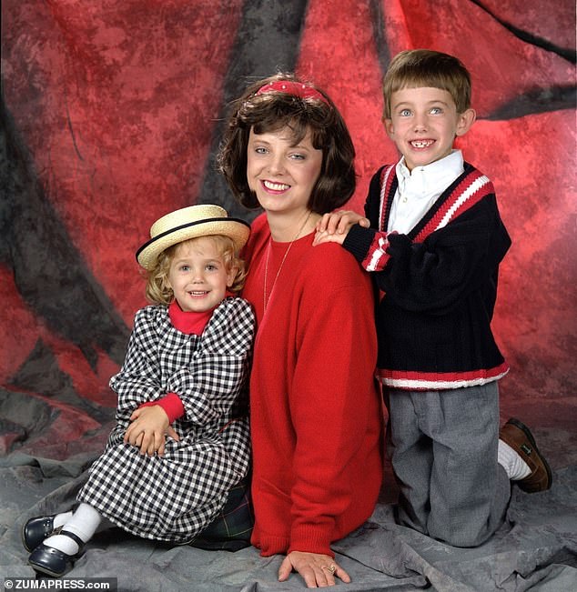 Patsy Ramsey with her children JonBenét and Burke before tragedy struck the family