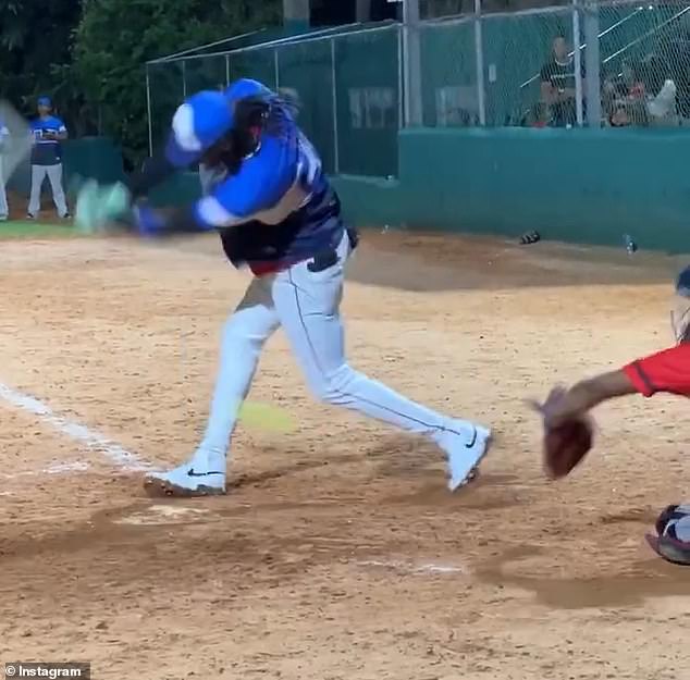 Cincinnati Reds superstar shortstop Elly De La Cruz also made an appearance at the softball game in Santo Domingo, striking out in his first time at the plate