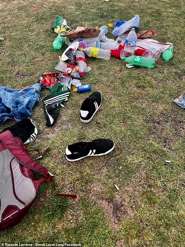 A pair of shoes, a backpack and clothes left behind after last Christmas Day (photo)