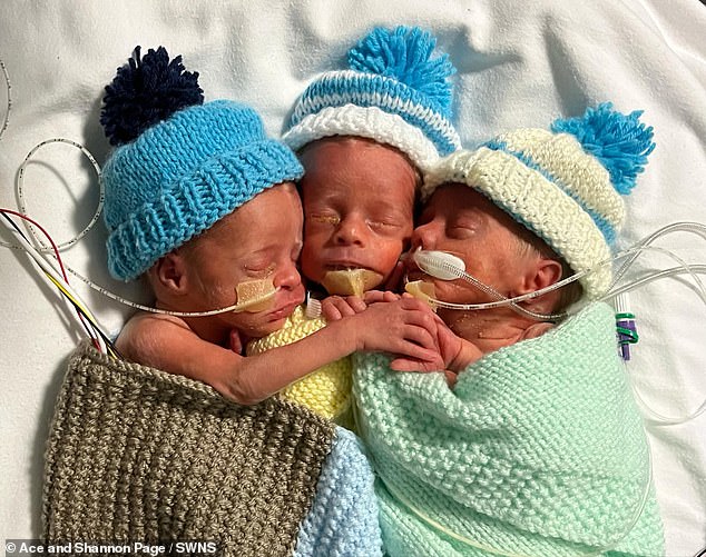 After three months of hospital care, Cruz, Enzo and Aljo were finally well enough to go home for their first Christmas.