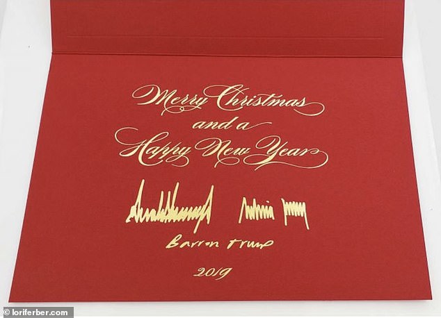 The Trump family's Christmas card from 2019