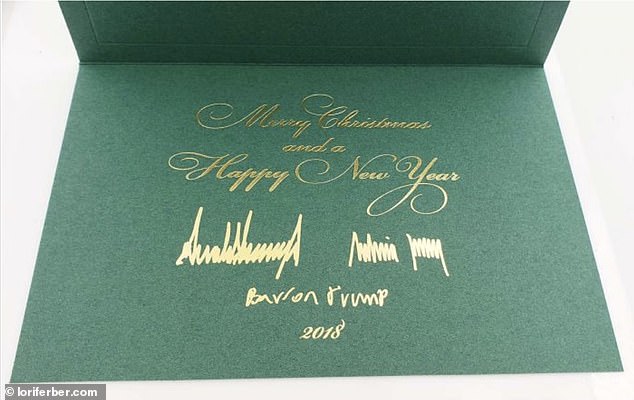 The Trump family's Christmas card from 2018