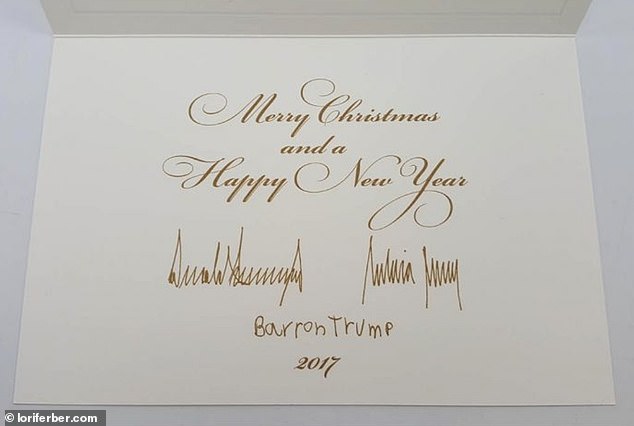 The Trump family's Christmas card from 2017