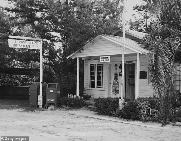 The famous Christmas post office around 1955