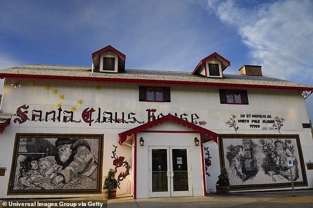 The original Santa Claus House, the North Pole's best attraction. The village has Christmas decorations all year round