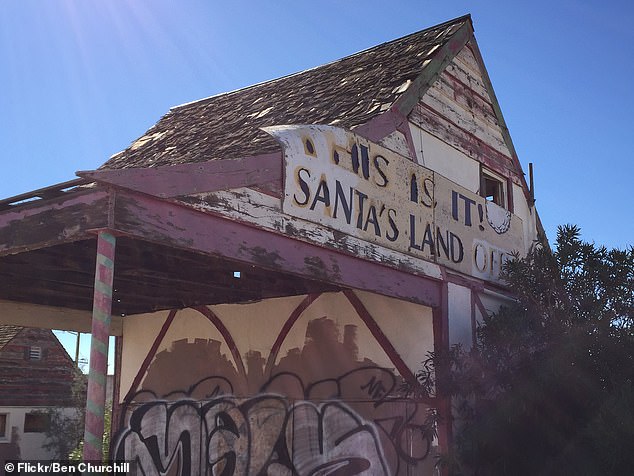 Actress Jane Russell once hosted a dinner party at Santa Claus' Christmas Tree Inn. Nowadays the glory years are long gone.