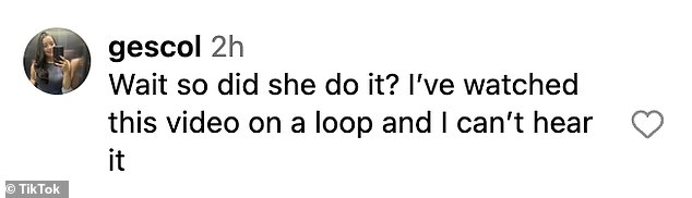 A slew of comments pointed out her high pitch or lack thereof. “Wait, she did it? I've been watching this video repeatedly and I can't hear it,” one Instagram user wrote