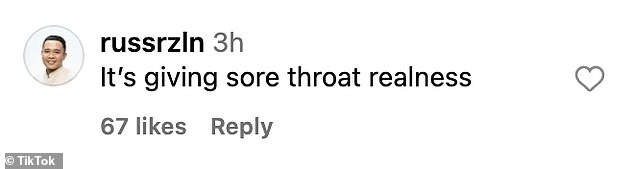 Another Instagram user wrote that it looked like the singer was suffering from a sore throat, assuming she was going through it to perform anyway. “It adds realness to a sore throat,” the comment read