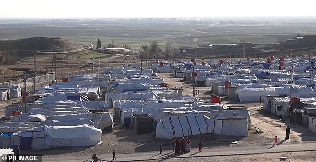 The sisters were among the 10 million people displaced during Syria's decade-long civil war (photo from a refugee camp in Syria)