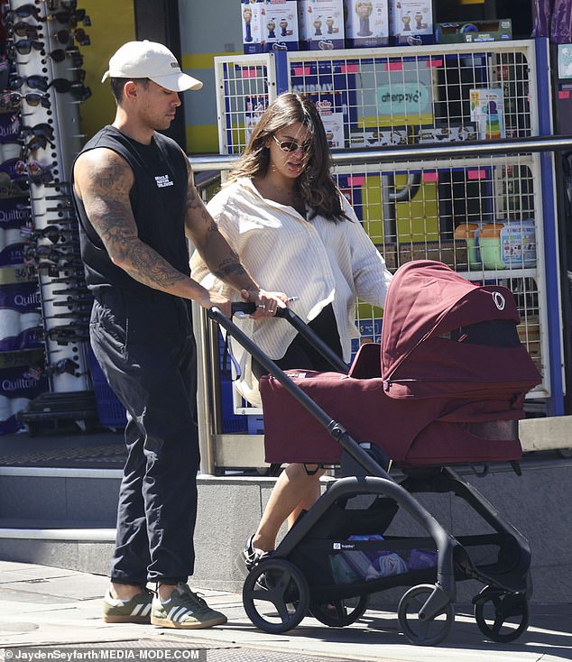 The new mother beamed with happiness as she walked alongside her husband and radiated joy during their first public appearance since welcoming Henry last week