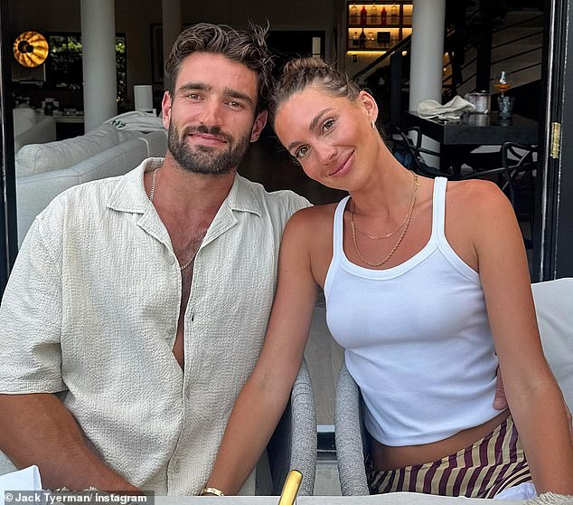 Jack and Asha look very much in love in the precious photos which see them posing up a storm as the Emily Ratajkowski lookalike leaned tenderly against him