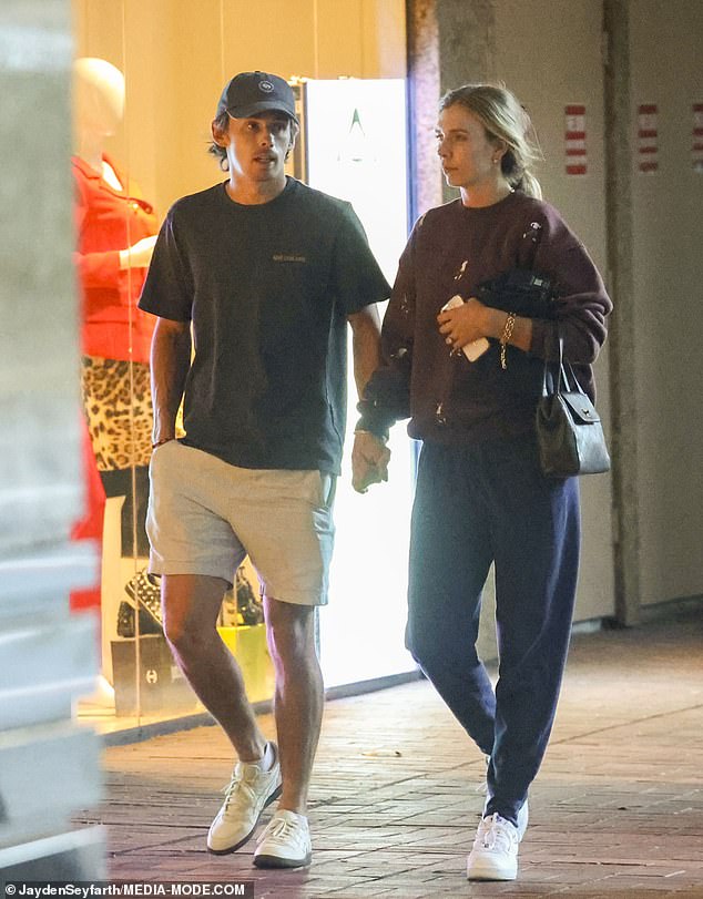 The couple looked relaxed and happy as they stepped out in relaxed streetwear ensembles