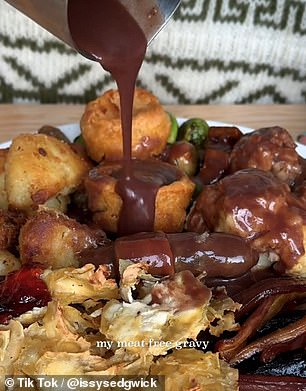 Issy Sedgwick shared her plant-based Christmas dinner on TikTok