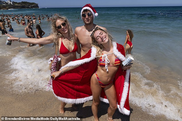 Others took to the water at Bronte Beach to escape the crowds and high temperatures