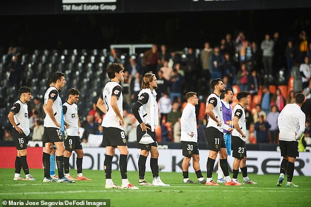 Valencia, meanwhile, are in the midst of one of the worst periods in the club's recent history