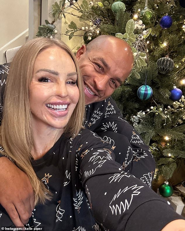 Meanwhile, Katie Piper shared a slew of loved-up snaps with her husband Richard James Sutton as the couple donned matching pajamas