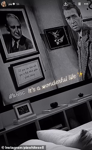 Pia watched It's A Wonderful Life to kick off the Christmas season