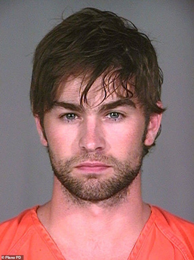 Chace Crawford, 39, was arrested in 2010 for possession of marijuana. The Gossip Girl star set pulses racing with his sexy smoldering pose as he posed in orange