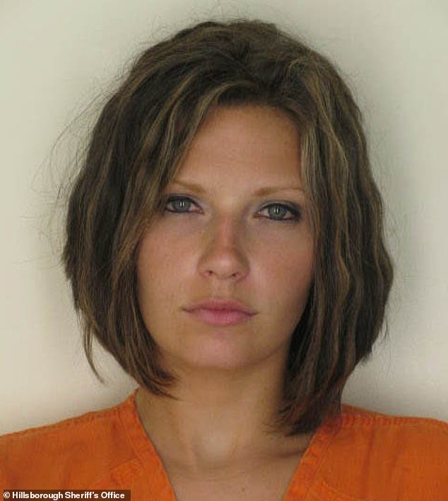 Meagan Simmons looked very sultry down the barrel of the camera lens when she was arrested for drunken driving in Florida in 2010