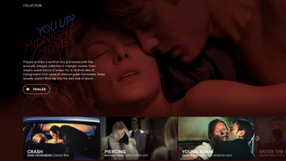 A screenshot of the Mubi interface showing the platform's midnight movie collection.