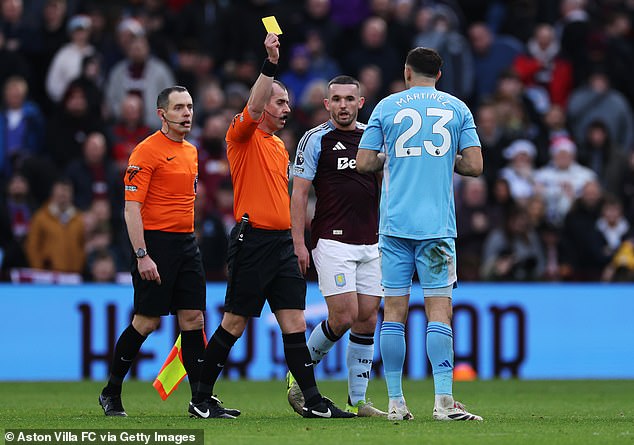 The Argentine goalkeeper was subsequently shown a yellow card for his involvement in the incident