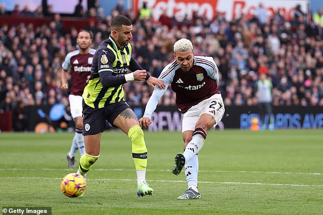 Morgan Rogers closed down Man City in the second half by scoring Villa's second of the day