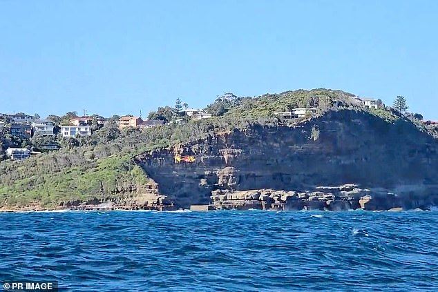 The search, which involved NSW Police personnel, NSW Ambulance, local surf lifesavers and the Westpac Rescue Helicopter Service (pictured), searched the water where he was last seen.