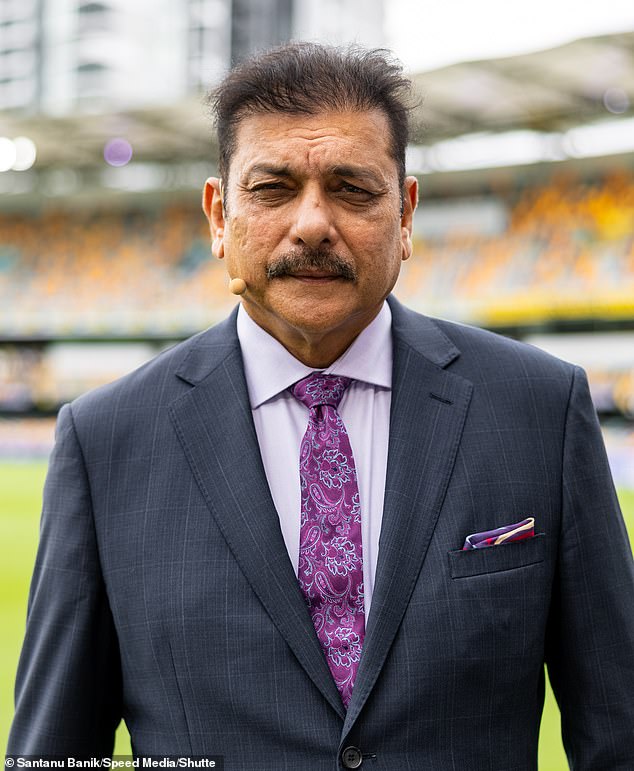 Shastri (pictured) is known and loved for his theatrical antics on cricket broadcasts