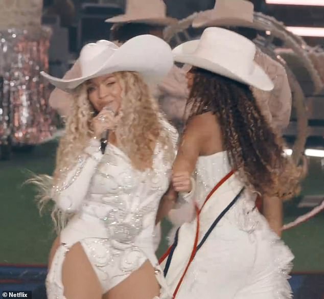 Knowles-Carter gave her precocious nepo baby a discreet shout-out mid-song when she changed the word 