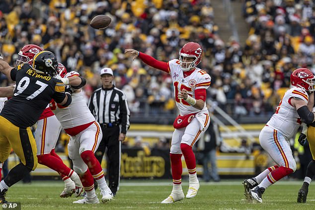 As part of the pair of games, the Chiefs defeated the Steelers and the Ravens defeated the Texans