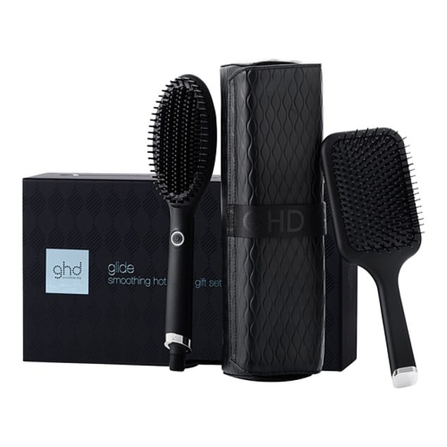 A high-end purchase that's also flying off the shelves is the GHD Glide Hair Straightener Brush Gift Set ($224)