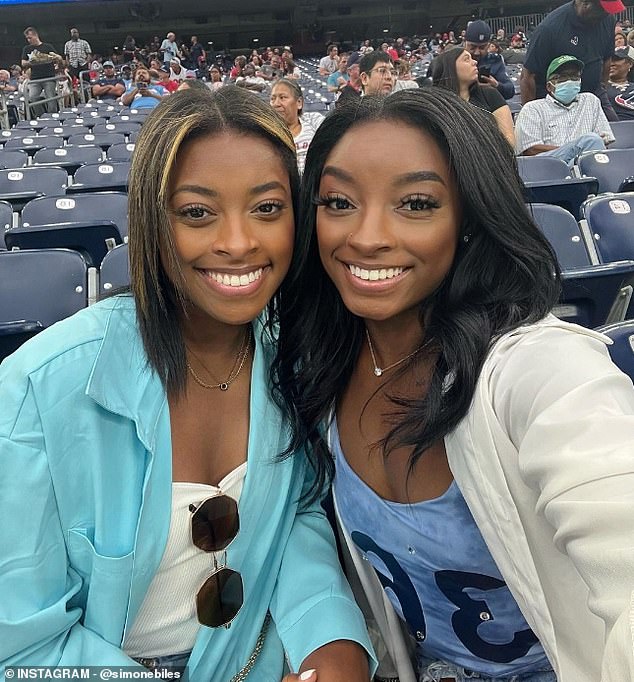 Biles and her sister Adria, 22, a former gymnast, were raised by Ronald and Nellie