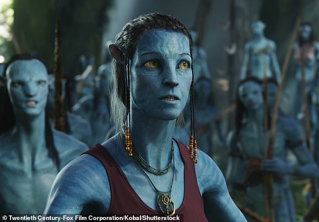 The blue aliens from the Avatar films (pictured) came fourth on the list, followed by Harry Potter, Wonder Woman and the Disney film The Incredibles