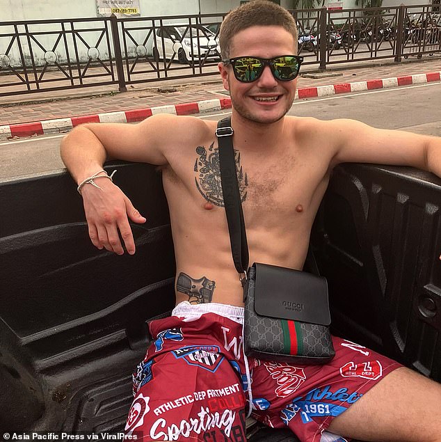 Jayson Tonkin has quietly returned to Australia from Thailand after a nightmare trip to the resort of Pattaya, where Josh Goldstone (pictured) died on the floor of their Pattaya hotel room